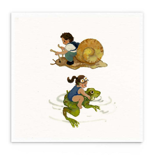 Snail & Frog | Art Print