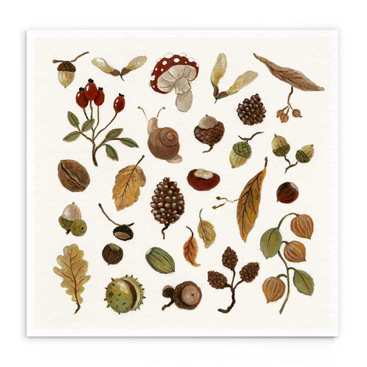 Autumn Foraging | Art Print